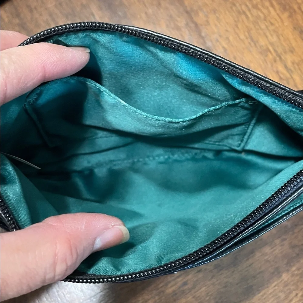 Coach Black Leather Wristlet